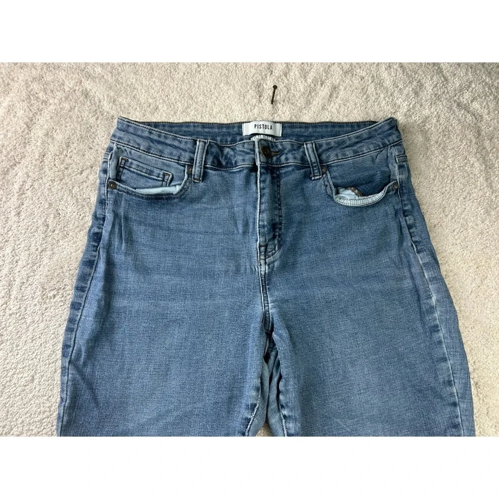 Pistola Womens Mid Rise Skinny Jeans Medium Wash Blue‎ Size 31 P6711MTW-CUT